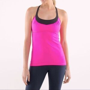 Lululemon Scoop Me Up Tank II Stripe raspberry hot pink Barbiecore tank top 4